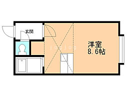 プチメゾンラメール ワンルームの間取図画像