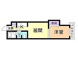 ル・クラシック13B 1LDKの間取図画像