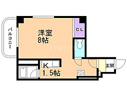 Spring・Shun 1Kの間取図画像