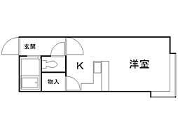 ティアラ東札幌プロムナード 1Kの間取図画像