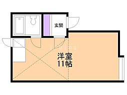 ピュアハウス ワンルームの間取図画像