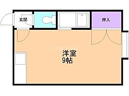 第2コーポ渥美 ワンルームの間取図画像