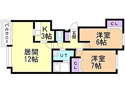 間取図画像 2LDK