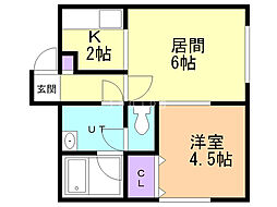 アークコート栄通17丁目 1LDKの間取図画像