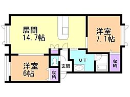 間取図画像 2LDK