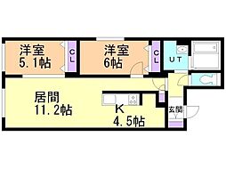 間取図画像 2LDK