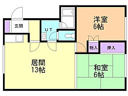 間取図画像 2LDK
