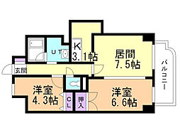 間取図画像 2LDK