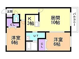 間取図画像 2LDK