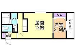 ＳＯＲＴＥ273 4階1LDKの間取り