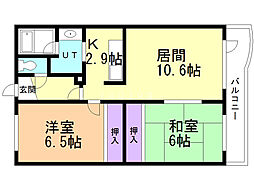 間取図画像 2LDK