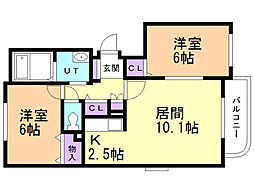 間取図画像 2LDK