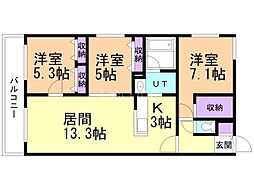 間取図画像 3LDK