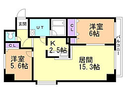 間取図画像 2LDK