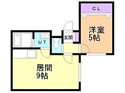 Vivere南郷通 1LDKの間取図画像
