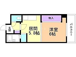 アクティブプラザ真栄 1DKの間取図画像