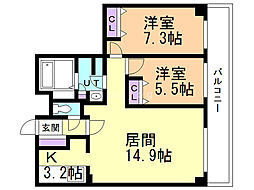 間取図画像 2LDK