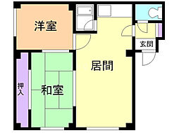 リビエール 2LDKの間取図画像