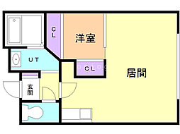 プラティーク札幌 1LDKの間取図画像