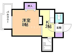 ノースコート本郷 1Kの間取図画像