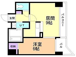 feuillesvertesAj 1LDKの間取図画像