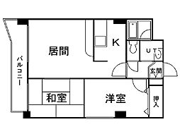 藤井ビル菊水2 2LDKの間取図画像