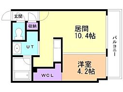 ラ・シュエットシエル 1LDKの間取図画像