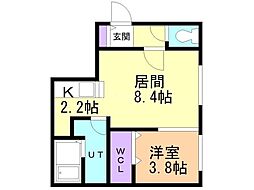 クラス南郷 1LDKの間取図画像
