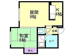 アーバンクリスタル 1LDKの間取図画像