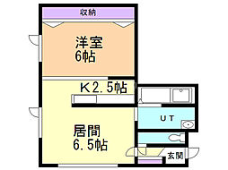 プリマヴェーラB 1LDKの間取図画像