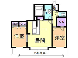 スター・ヒルズ 2LDKの間取図画像