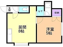 メゾンドール菊水 1LDKの間取図画像