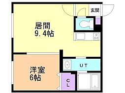 札幌市白石区栄通10丁目マンション 1LDKの間取図画像