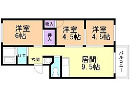 クレア栄通2号棟 3LDKの間取図画像