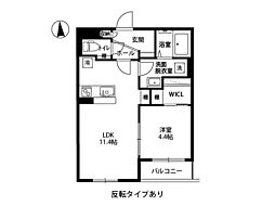 セントラル パレス 1LDKの間取図画像