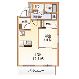 ユルベールシナノ 1LDKの間取図画像