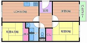 大阪府大阪市阿倍野区美章園2丁目（賃貸マンション3LDK・3階・65.25㎡） その2