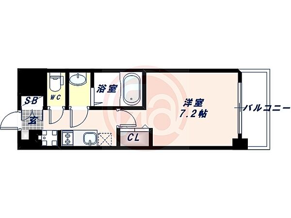 大阪府大阪市阿倍野区昭和町2丁目(賃貸マンション1K・6階・24.49㎡)の写真 その2