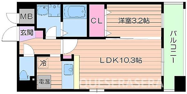 サンタ　プリマヴェーラ　ドゥーエ ｜大阪府大阪市阿倍野区阪南町2丁目(賃貸マンション1LDK・4階・33.10㎡)の写真 その2