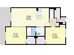 間取図画像 2LDK
