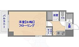 ITマンションサンスカイ北天神 1Kの間取図画像