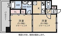 エンクレスト薬院2 2Kの間取図画像