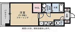 コモテリア渡辺通 1Kの間取図画像