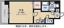 エンクレスト天神MODE 1Kの間取図画像