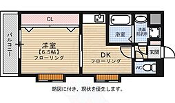 リファレンスベイサイド 1DKの間取図画像