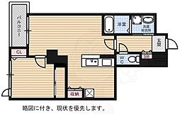S-FORT警固タワー 1LDKの間取図画像