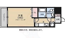 ピュアドーム博多エッセンシア 1Kの間取図画像