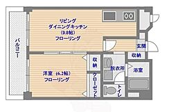 グランモール秋山 1LDKの間取図画像