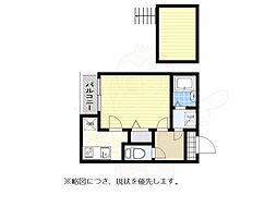 ベネフィスタウン箱崎東1 1Kの間取図画像
