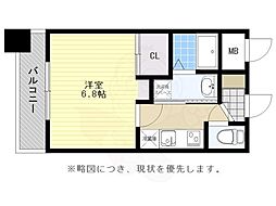 DSTOWER大博通り 1Kの間取図画像